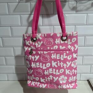 Rare Vintage Hello Kitty Pink With Hibiscus Tote